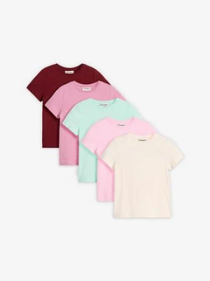 T-shirt z elastycznej bawełny organicznej (5 szt.) bonprix
