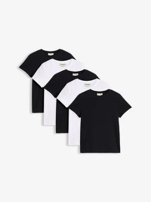 T-shirt z elastycznej bawełny organicznej (5 szt.) bonprix