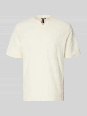 t-shirt z fakturowanym wzorem i dekoltem w serek Antony Morato