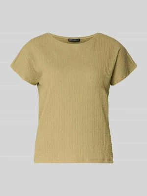 t-shirt z fakturowanym wzorem i okrągłym dekoltem Betty Barclay