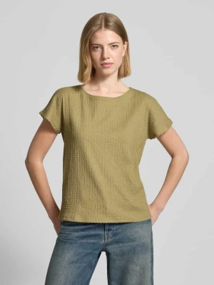 t-shirt z fakturowanym wzorem i okrągłym dekoltem Betty Barclay