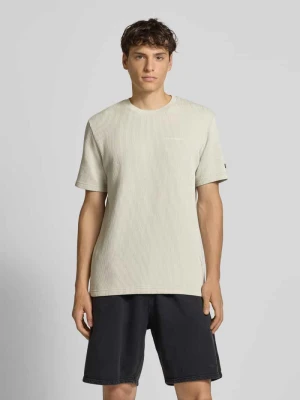 T-shirt z fakturowanym wzorem i okrągłym dekoltem Champion