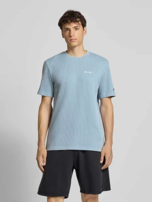 T-shirt z fakturowanym wzorem i okrągłym dekoltem Champion