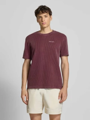 T-shirt z fakturowanym wzorem i okrągłym dekoltem Champion