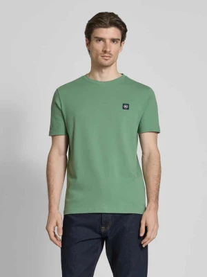 T-shirt z fakturowanym wzorem i okrągłym dekoltem Lerros