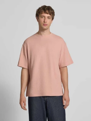 t-shirt z fakturowanym wzorem i okrągłym dekoltem model 'PETER' Redefined Rebel