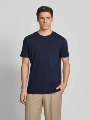 Zdjęcie produktu T-shirt z fakturowanym wzorem model ‘Aslomar’ JOOP! Granatowy