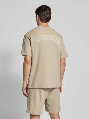 T-shirt z fakturowanym wzorem model ‘Baine’ WOODBIRD