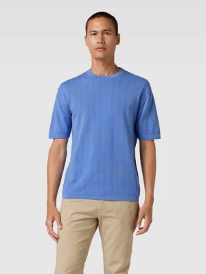 T-shirt z fakturowanym wzorem model ‘DERICO’ drykorn