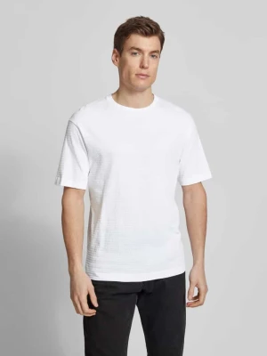 T-shirt z fakturowanym wzorem model ‘GILBERD’ drykorn