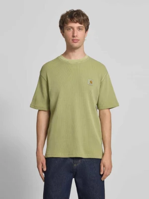 t-shirt z fakturowanym wzorem model 'Nelson' Carhartt WIP Zielony