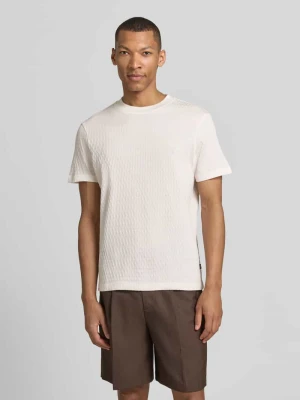 t-shirt z fakturowanym wzorem model 'Raulos' JOOP! Złamany biały