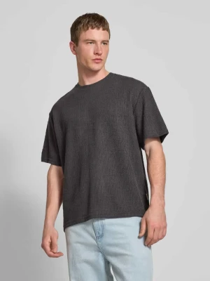 T-shirt z fakturowanym wzorem model ‘Tony’ Redefined Rebel