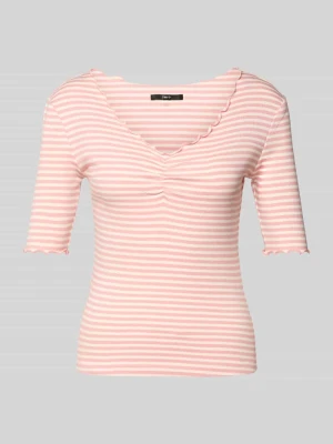 T-shirt z falistym brzegiem Zero