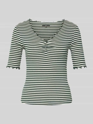 T-shirt z falistym brzegiem Zero