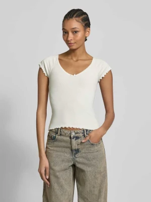 T-shirt z głębokim dekoltem w łódkę Tommy Jeans