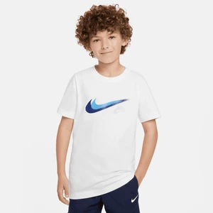 T-shirt z grafiką dla dużych dzieci (chłopców) Nike Sportswear - Biel