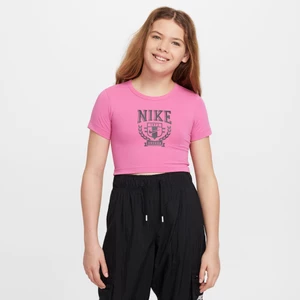 T-shirt z grafiką dla dużych dzieci (dziewcząt) Nike Sportswear - Czerwony