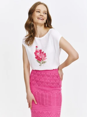 T-shirt z grafiką w drobne kwiaty Top Secret