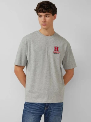 T-shirt z grubego dżerseju o nowoczesnym kroju z grafiką uczelnianą s.Oliver szary