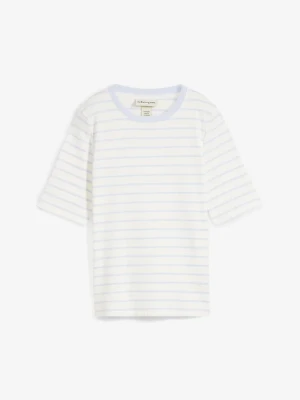 T-shirt z grubej bawełny organicznej BonPrix biały