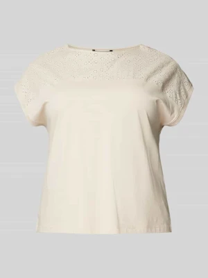 Zdjęcie produktu T-shirt z haftem angielskim model ‘KAYA’ Vero Moda