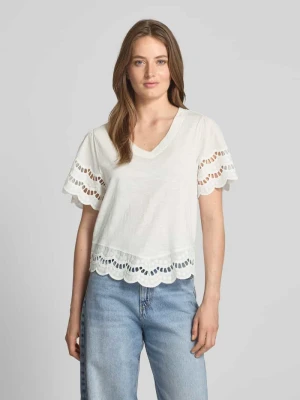 T-shirt z haftem angielskim model ‘PALORA’ b.Young