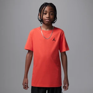 T-shirt z haftem dla dużych dzieci Jumpman Air Jordan - Czerwony