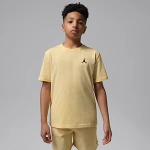 T-shirt z haftem dla dużych dzieci Jumpman Air Jordan - Żółty
