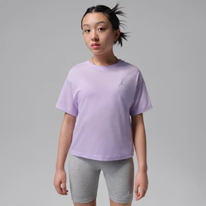 T-shirt z haftem dla małych dzieci Jordan Brooklyn Essentials - Fiolet