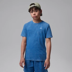 T-shirt z haftem i efektem sprania dla dużych dzieci Air Jordan - Niebieski