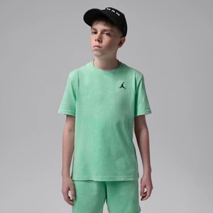 T-shirt z haftem i efektem sprania dla dużych dzieci Air Jordan - Zieleń