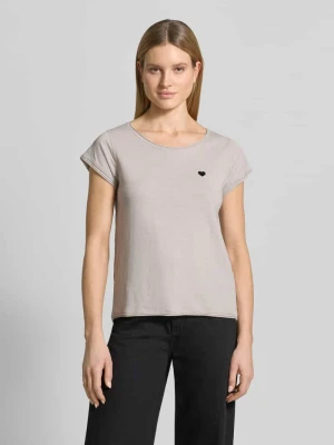 t-shirt z haftem i okrągłym dekoltem Christian Berg Woman