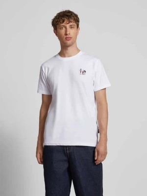 T-shirt z haftem i okrągłym dekoltem model ‘BBQ’ Dedicated