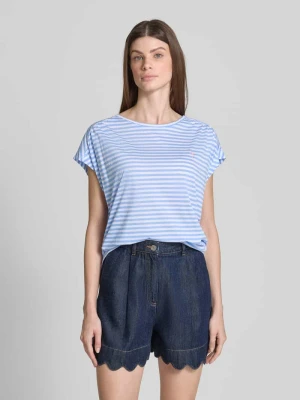 T-shirt z haftem i okrągłym dekoltem Smith and Soul
