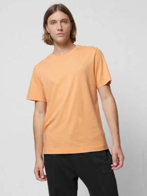 T-shirt z haftem męski - pomarańczowy OUTHORN
