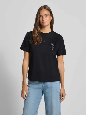 t-shirt z haftem model 'NORA' Vila