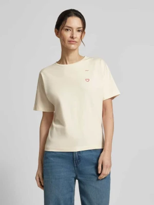 t-shirt z haftem model 'Salentine' Opus