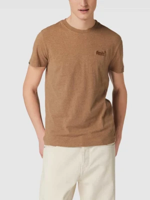 T-shirt z haftem z logo Superdry