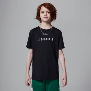 T-shirt z haftowanym logo dla dużych dzieci Jordan - Czerń
