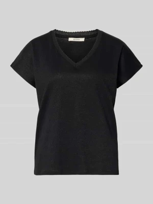 T-shirt z imitacją dzianiny Garcia Czarny