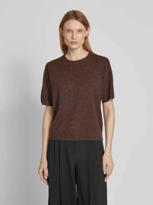 Zdjęcie produktu T-shirt z imitacji dzianiny model ‘Missy’ NEO NOIR
