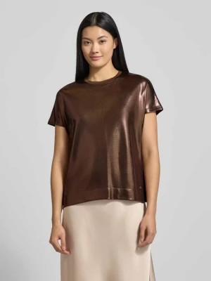 T-shirt z imitacji skóry model ‘Nicola’ MOS MOSH