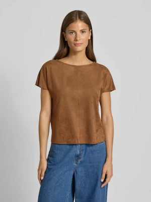 T-shirt z imitacji skóry z okrągłym dekoltem Betty Barclay