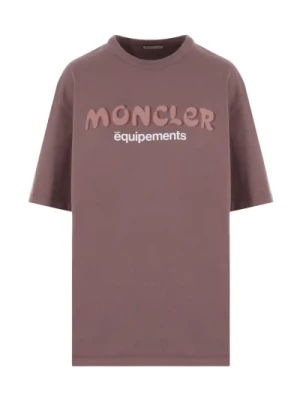 T-shirt z jerseyu w kolorze śliwkowym Salehe Bembury Moncler