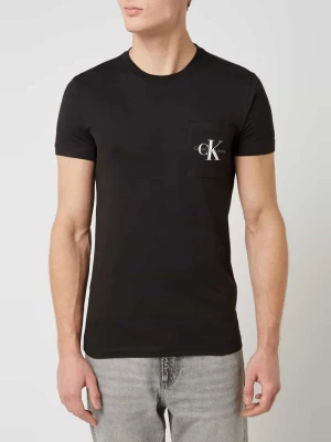 T-shirt z kieszenią na piersi Calvin Klein Jeans