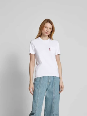 T-shirt z kieszenią na piersi Dsquared2 Biały
