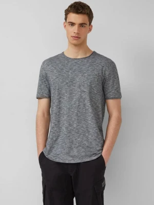 T-shirt z kieszenią na piersi i podwiniętym dołem s.Oliver niebieski