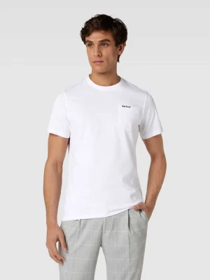 T-shirt z kieszenią na piersi model ‘Langdon’ Barbour