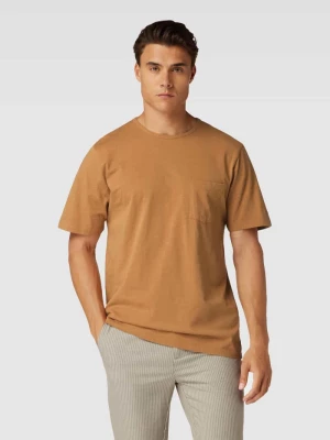 T-shirt z kieszenią na piersi model ‘SLUB YARN’ Colours & Sons